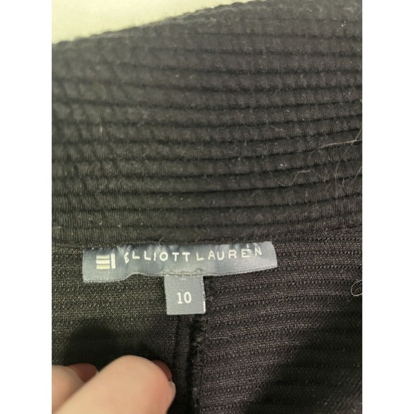 Elliot Lauren Women’s Black Ribbed Blazer Size 10 - Polyester Blend Pockets - Picture 3 of 10
